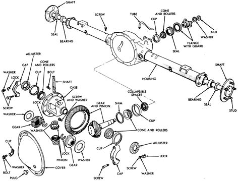 Ford truck axle parts diagram